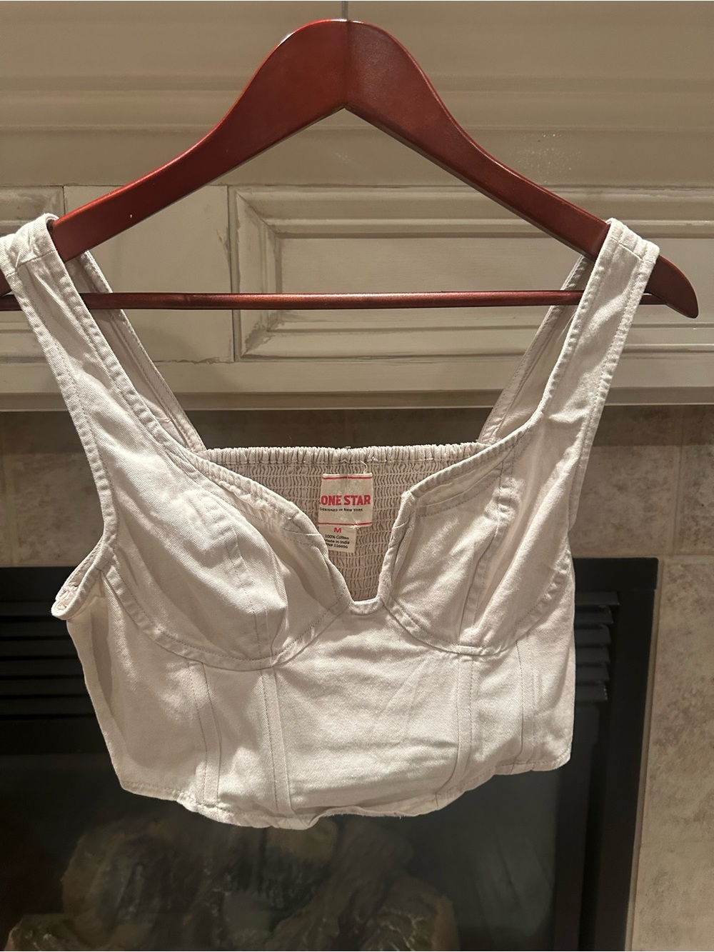 White Cropped Bustier Corset Tank Top